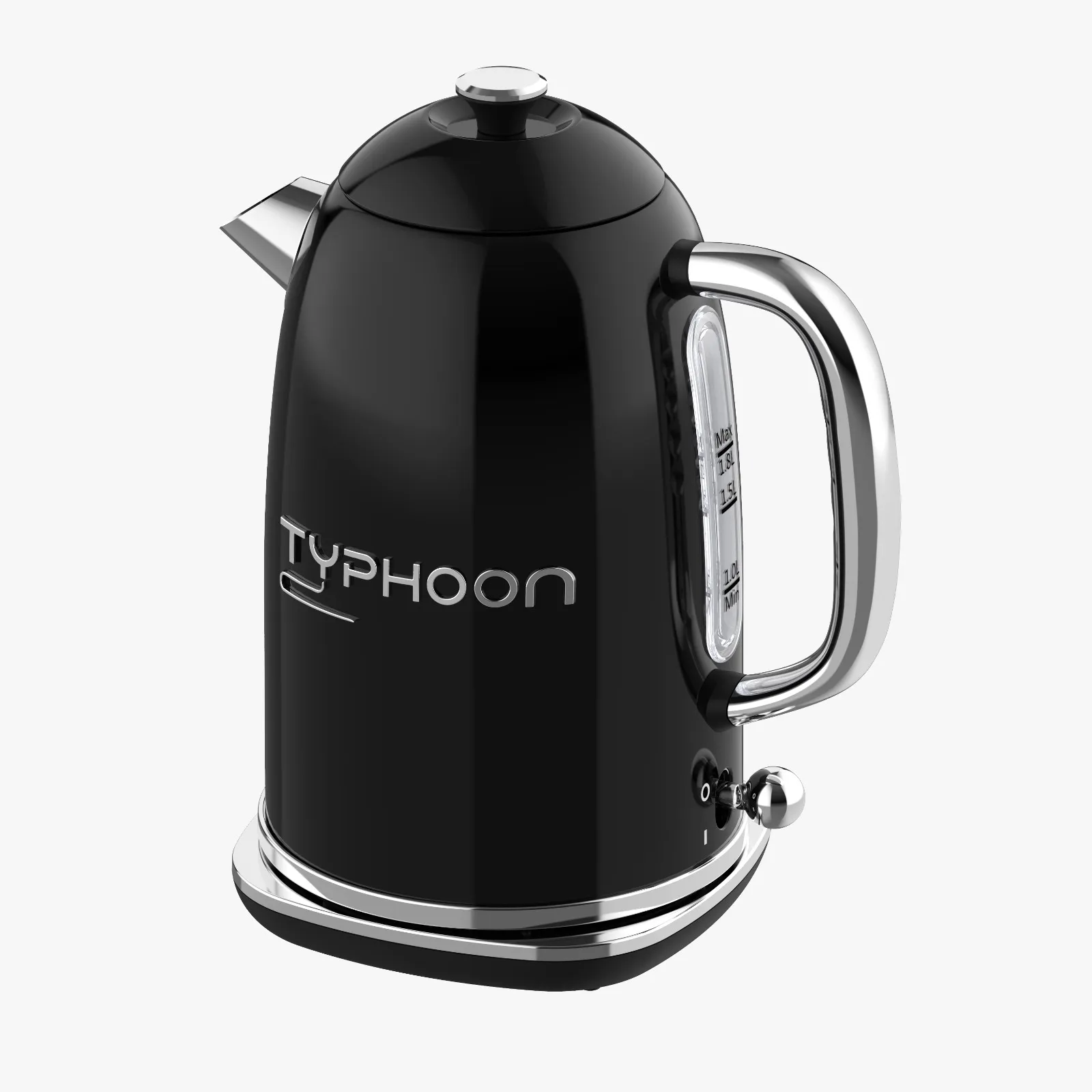 ⁦تايفون غلاية مياه كهربائية 2200 واط 1.8 لتر 304 استالس ديكور اسود TY-01-002 B⁩ - الصورة ⁦3⁩