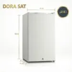 ⁦دورا سات ثلاجة باب واحد 2.9 قدم 83 لتر فريزر داخلى أبيض DS150SR⁩ - الصورة ⁦2⁩