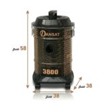 ⁦دانسات مكنسة كهربائية 21 لتر 1800 واط اسود * ذهبى DNVC3800B⁩ - الصورة ⁦2⁩