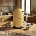 ⁦تايفون غلاية مياه كهربائية 2200 واط 1.8 لتر 304 استالس ديكور اصفر TY-01-002 Y⁩ - الصورة ⁦5⁩