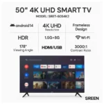 ⁦سرين شاشة 50 بوصة 4K سمارت اندرويد SRET-50S4K2⁩ - الصورة ⁦3⁩