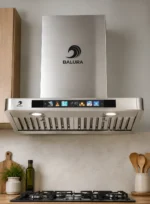 ⁦شفاط هرمي حرف تي - 60 سم - 3 سرعات - سلفر - BR6021⁩ - الصورة ⁦2⁩