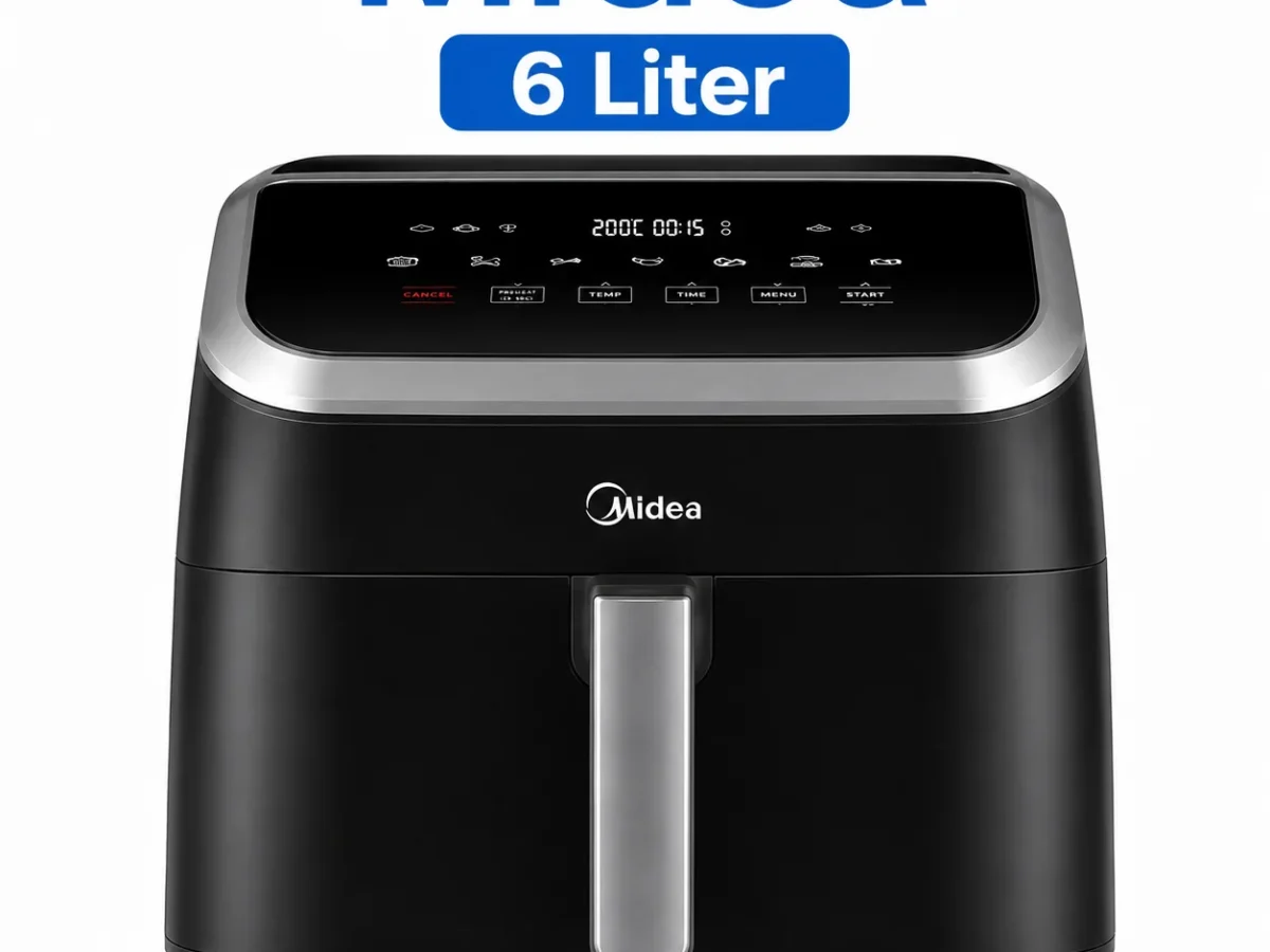 قلاية هوائية ميديا WideMax سعة 6 لتر بتحكم رقمي – MAD-600F2BPK