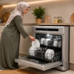 ⁦ميديا غسالة صحون 12 مكان 6 برامج 2 رف سيلفر  WQP125201CSEG⁩ - الصورة ⁦6⁩