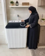 ⁦غسالة ملابس ذات حوضين ذات تحميل علوي - 13 كجم - بيضاء - SRWM-13K-TTW⁩ - الصورة ⁦5⁩