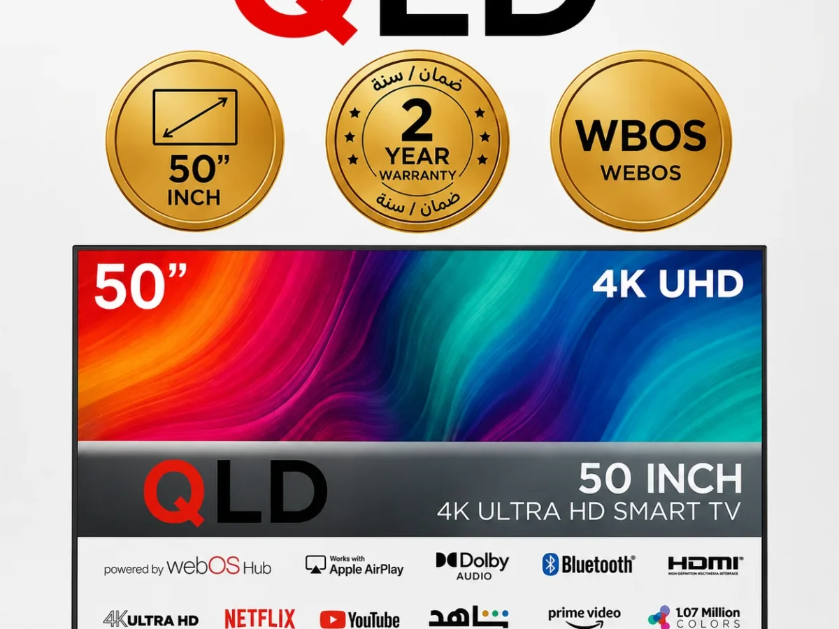 تلفزيون سمارت 50 بوصة QLD ويب اوس DLED UHD 4K - QLDT-50S4KW