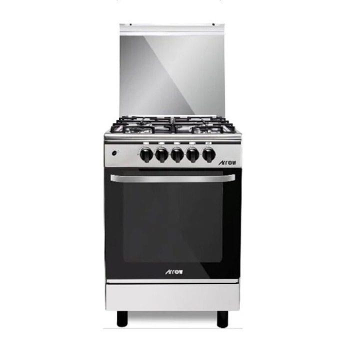 ارو فرن غاز 4 عيون 55*55 ستيل RO-5555GSF