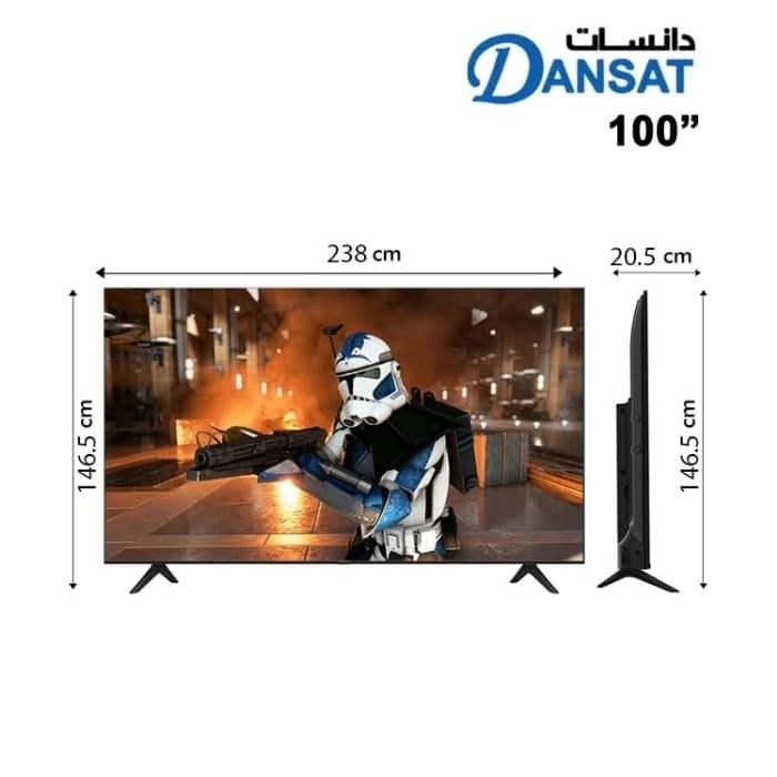 ⁦دانسات شاشه 100 بوصة 144 هرتز نظام جوجل QLED 4K ULTRA-DTQ100U⁩ - الصورة ⁦2⁩