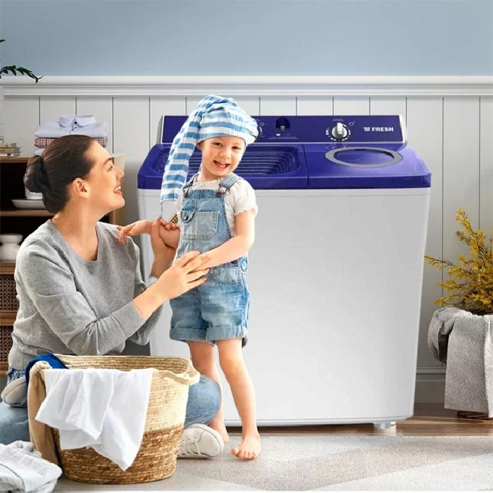 ⁦فريش غسالة حوضين 7 كيلو ابيض FRW-900⁩ - الصورة ⁦2⁩