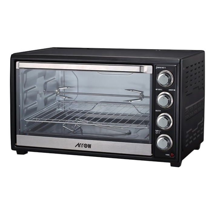 ارو فرن كهربائى 60 لتر 2000 وات مع شوايه اسود RO-60EOB
