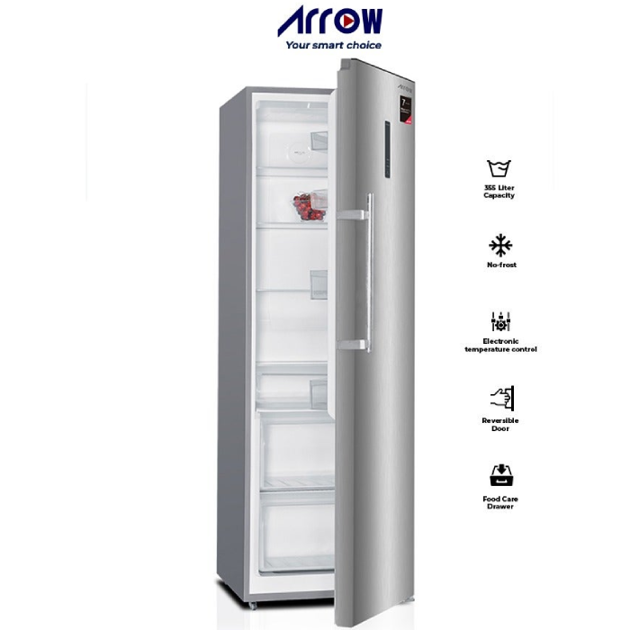 ارو ثلاجة باب واحد 12.5 قدم 352 لتر نو فروست سلفر RO1-470LNF