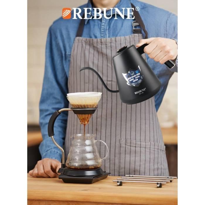 ⁦ريبون غلاية كهربائية بقاعدة الكترونية 1 لتر 1100 واط اسود RE-1-135⁩ - الصورة ⁦3⁩