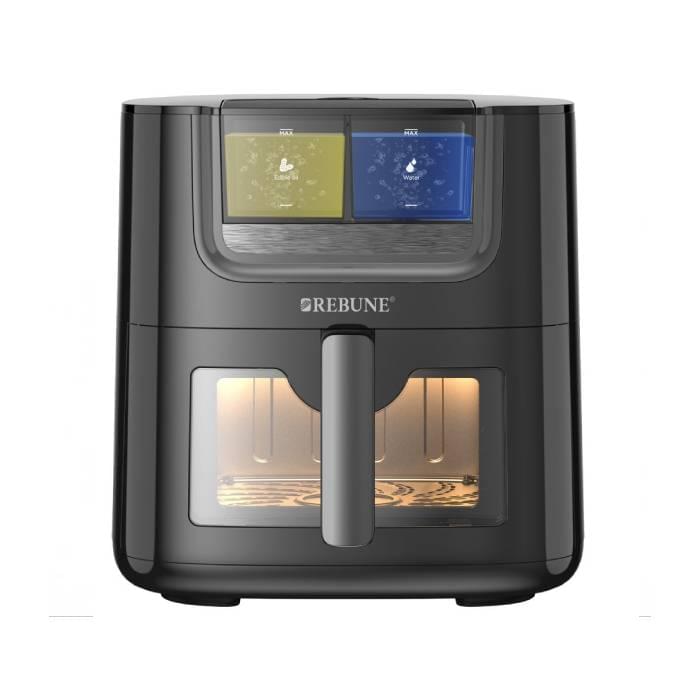 ⁦ريبون قلاية هوائية ماستر شيف 7 لتر 1800 وات أسود  RE-11-068⁩ - الصورة ⁦1⁩