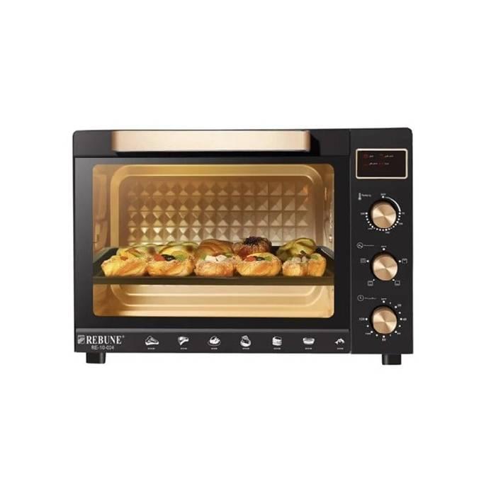 ريبون فرن كهربائي 1900 واط مقاس 60 لتر أسود*ذهبي RE-10-025