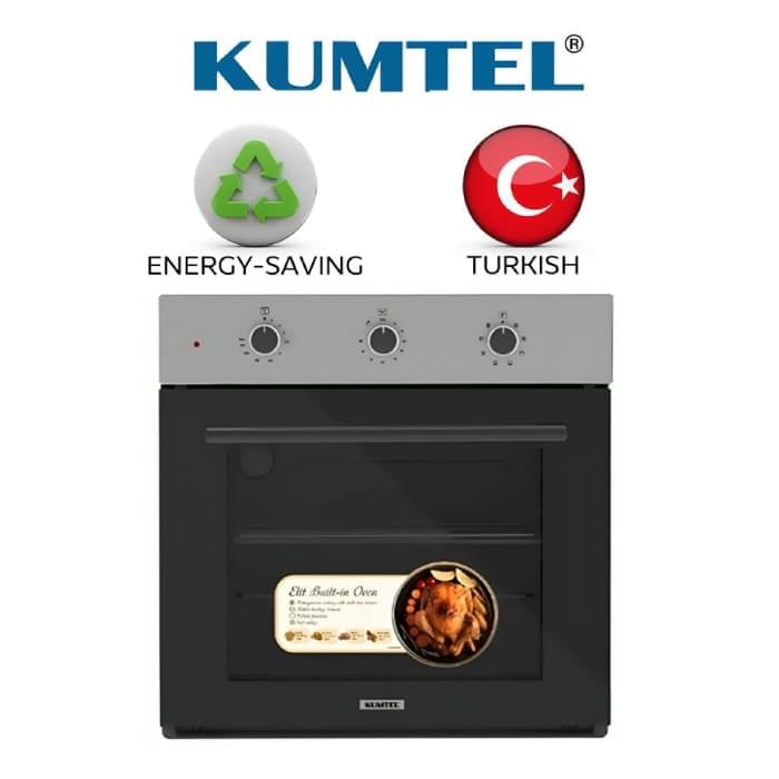 كومتيل فرن بلت ان كهرباء تركى مقاس 60*60 سم قوة 1600 واط 56 لتر 8+1 برامج اسود * ستيل B66-SF2