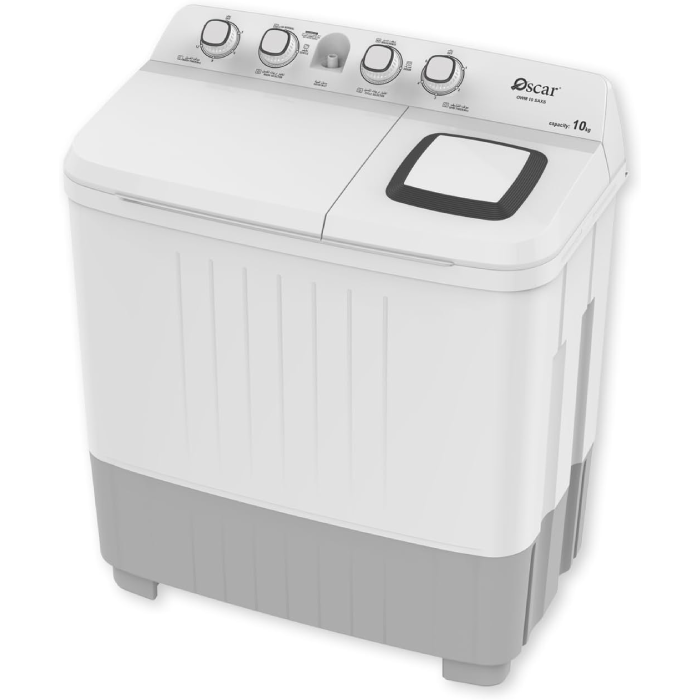 اوسكار غسالة حوضين 10 كيلو ابيض OWM10KG
