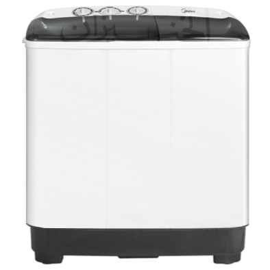 ميديا غسالة حوضين 5 كيلو 400 وات ابيض غطاء اسود TW50(257)NB