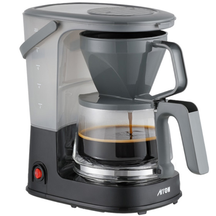 ارو ماكينة صنع القهوة بسعة 1.2 لتر باللونين الأسود والرمادي الداكن RO-125CMD