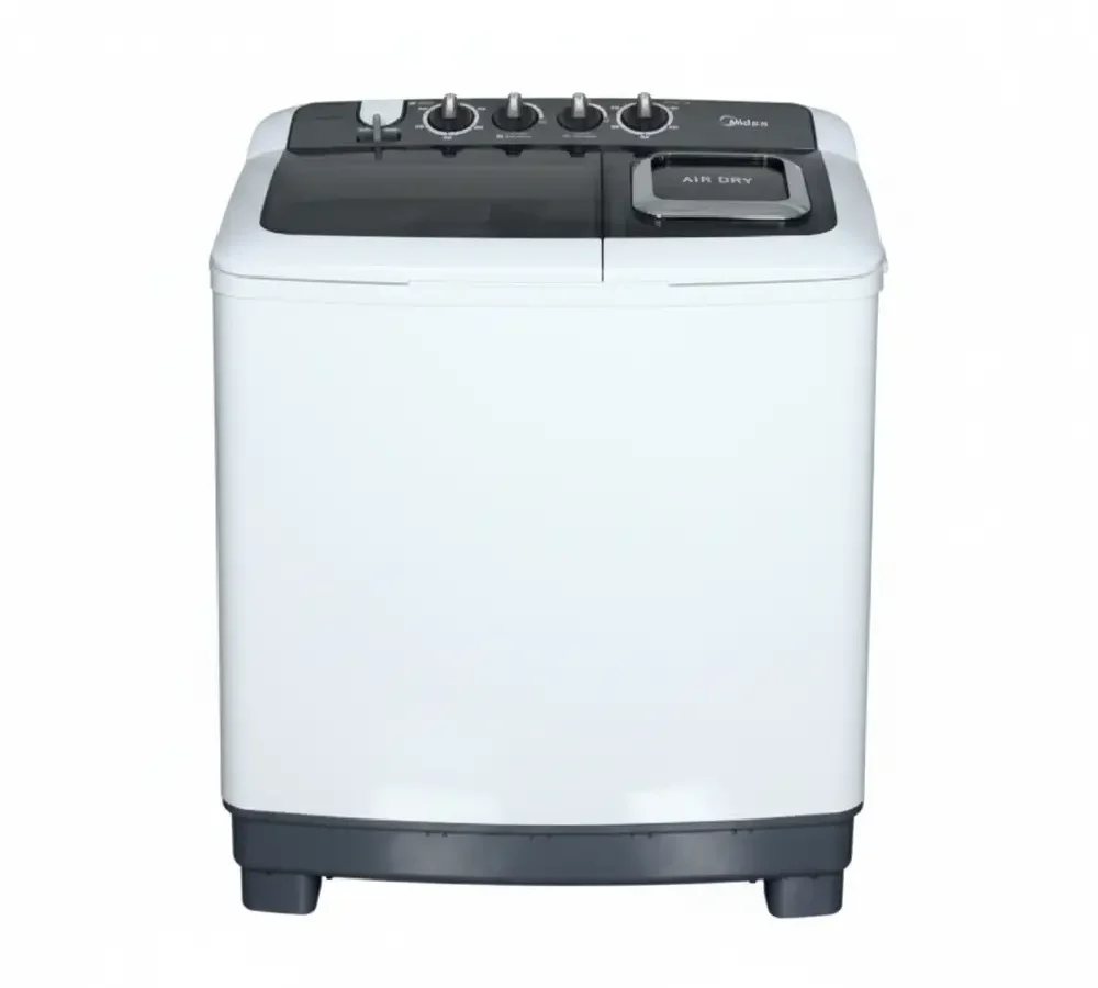 ميديا غسالة حوضين 12 كيلو 900 وات ابيض غطاء اسود TW120ADN(B)