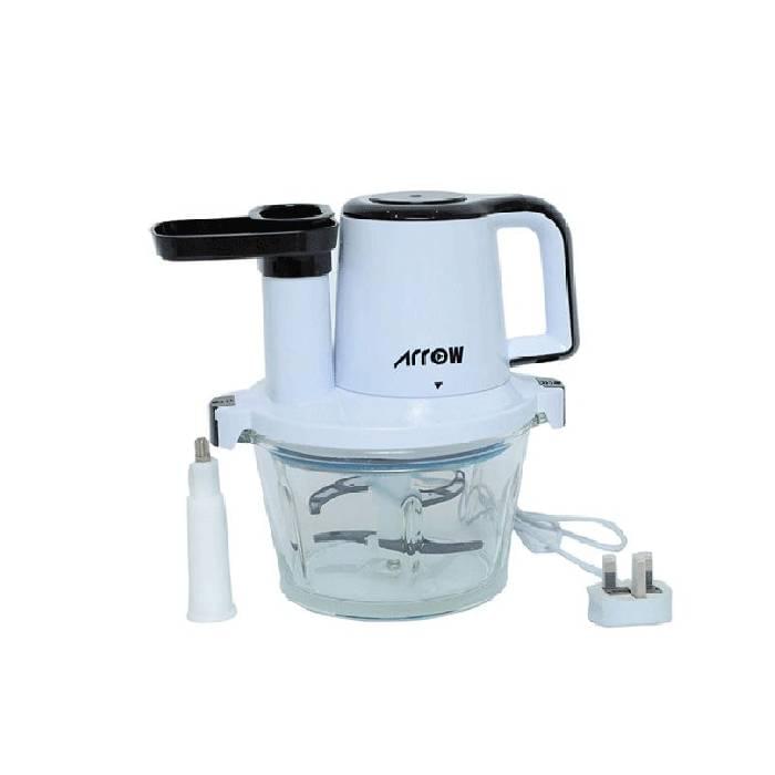 أرو وعاء زجاجي سعة 2 لتر 3 في 1 مفرمة تقطيع بقوة 300 وات مع شفرة مزدوجة من الفولاذ المقاوم للصدأ RO-FPW02L3