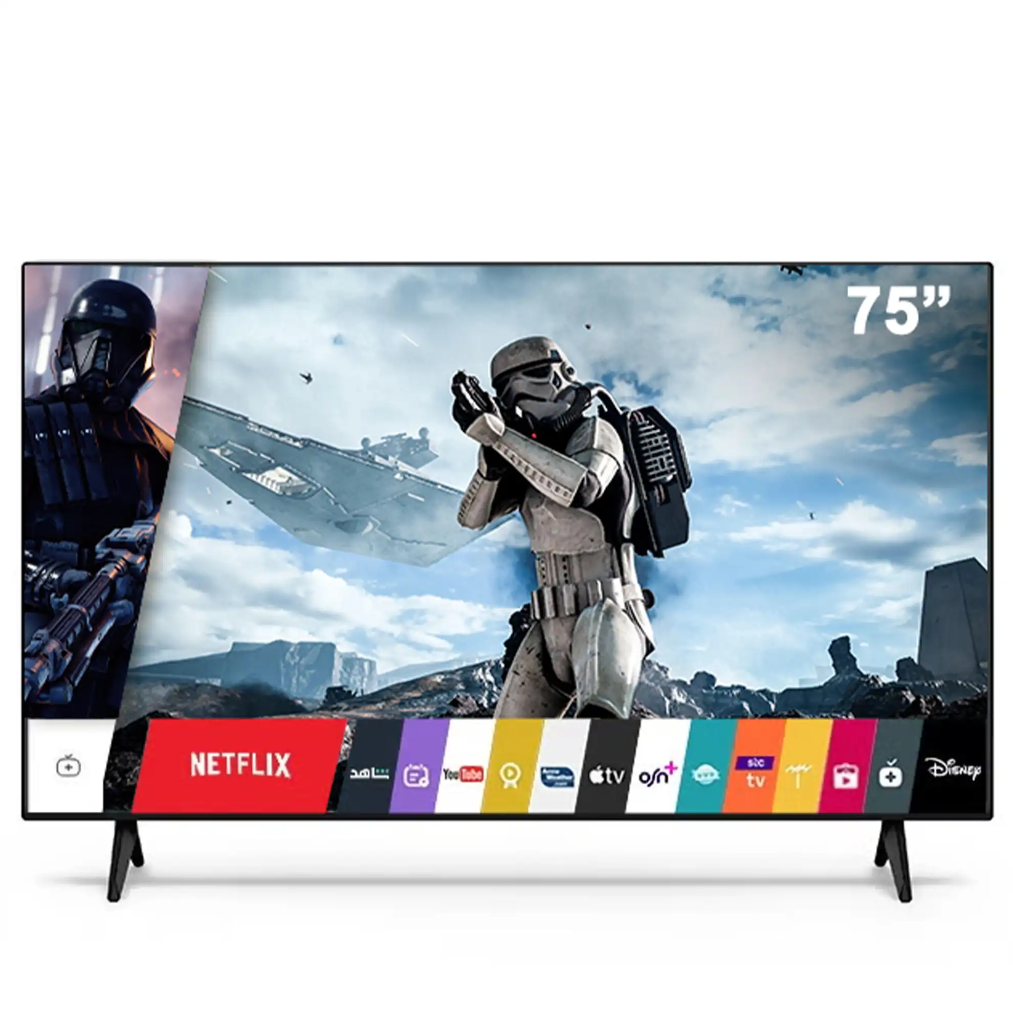 دانسات شاشه 75 بوصه QLED نظام جوجل 60 هرتز + حامل جدارى DTQ75U60HZ
