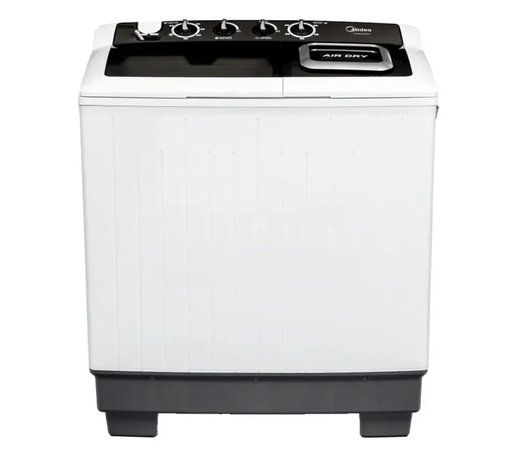 ميديا غسالة حوضين 10 كيلو ابيض غطاء اسود TW100ADN1