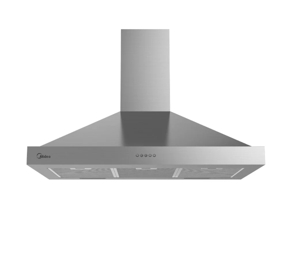 ميديا شفاط طبخ قائم بذاته تصميم هرمي – 3 سرعات – فضي - E90AEW2A43