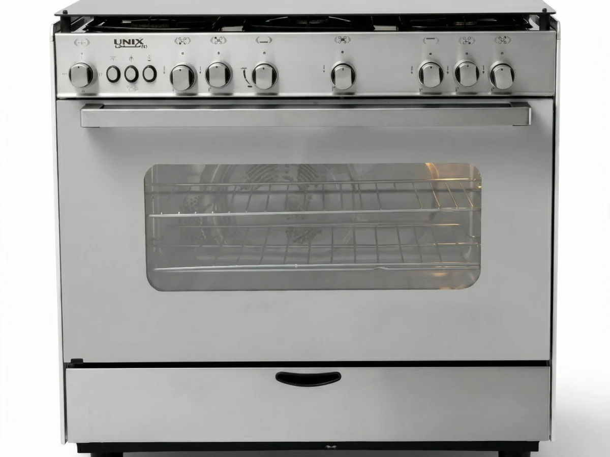 يونكس فرن غاز ستيل 5 عيون  اشعال ذاتى TGM6090